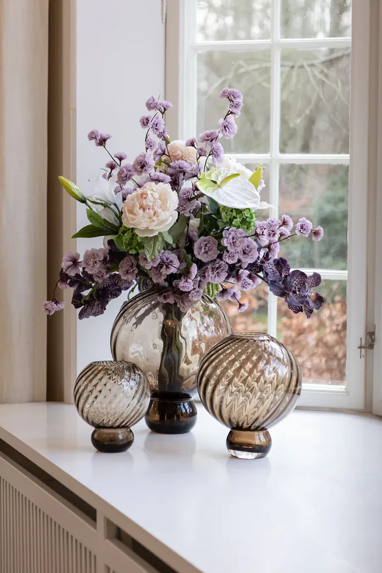 Artificial Flowers - Burgundy Orchid (7 heads)