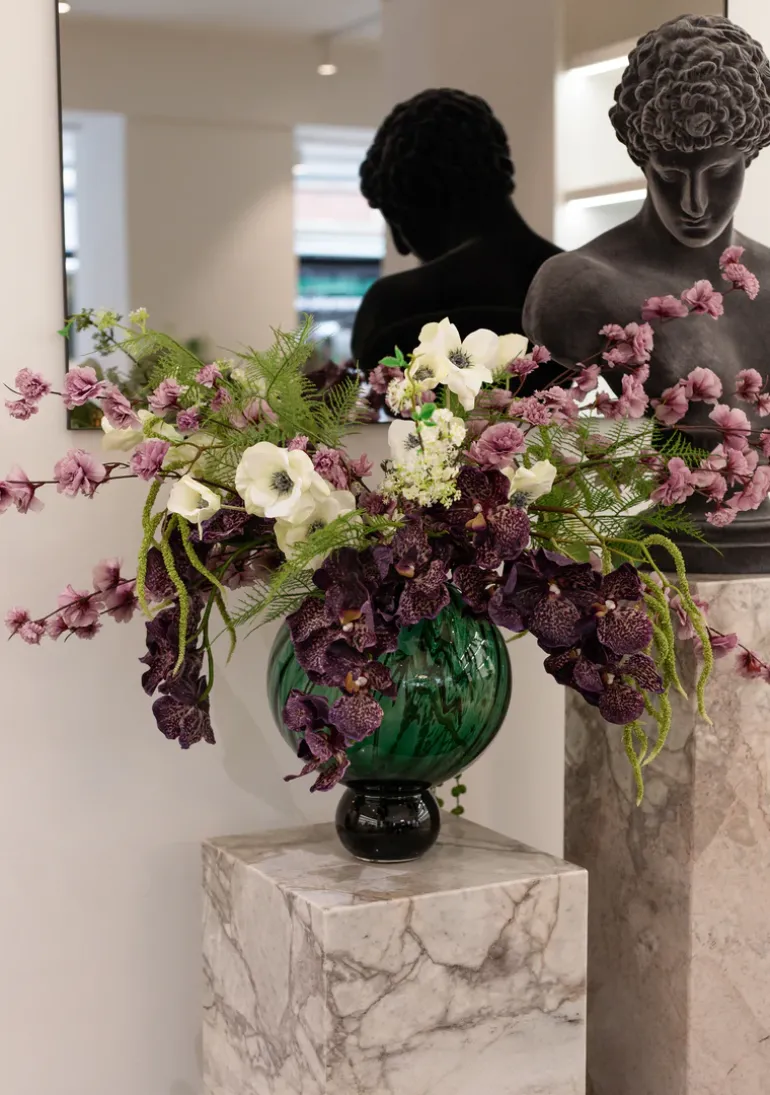 Artificial Flowers - Burgundy Orchid (7 heads)