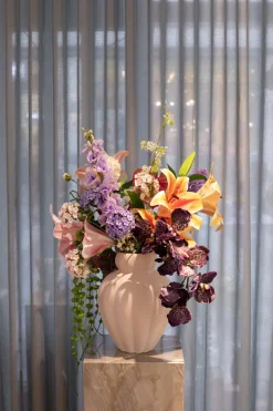 Artificial Flowers - Burgundy Orchid (7 heads)