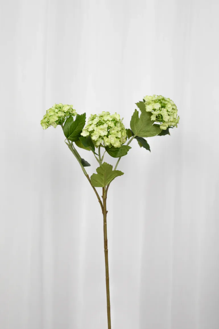 Artificial Flowers - Light green Hydrangea branch