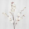 Artificial Flowers - White Cherry blossom branch