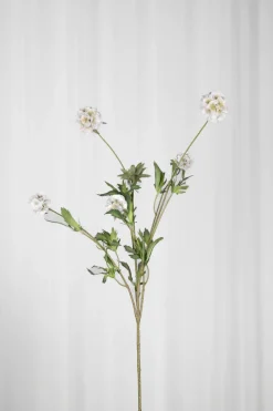 Artificial Flowers - White Scabiosa Seed Pod (multible heads)