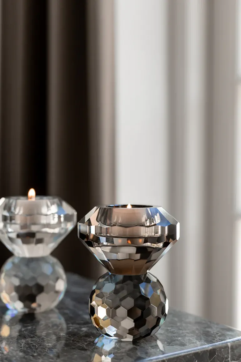 Cloud T-Light Candle Holder - Light Smoke