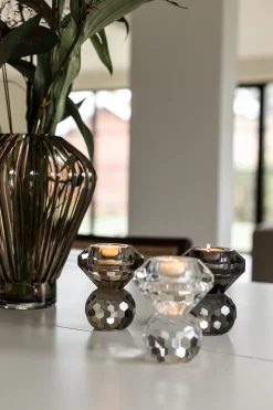 Cloud T-Light Candle Holder - Grey