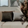 Daytona Pillow - Silver/brown Square