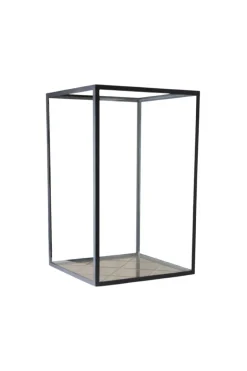 Harlequin Lantern - Bronze Mirror, Black Frame Medium (25*25*40)