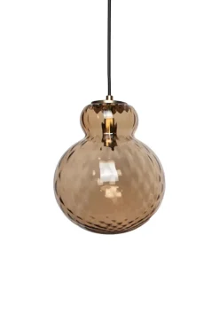 Lily Pendant Lamp - Brown - Brass Metal Harlequin Small