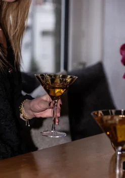 Meadow Stemware - Amber Martini glass