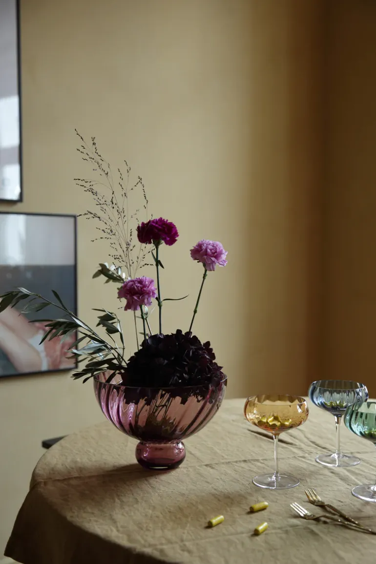 Meadow Stemware - Blue Cocktail glass