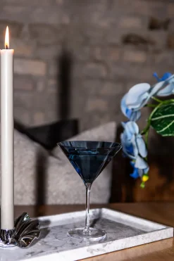 Meadow Stemware - Blue Martini glass