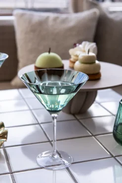 Meadow Stemware - Green Martini glass