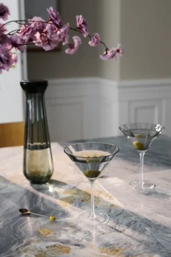 Meadow Stemware - Grey Martini glass