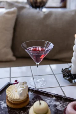 Meadow Stemware - Plum Martini glass