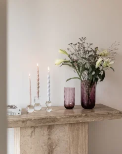 Meadow Swirl Cylinder Vase - Plum Medium