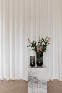 Meadow Swirl Cylinder Vase - Grey Small