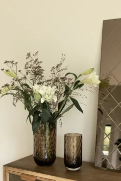 Meadow Swirl Cylinder Vase - Topaz Small