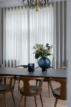 Meadow Swirl Cylinder vase (w. foot) - Blue