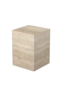 Phantom Cube Table - Travertine Side Table