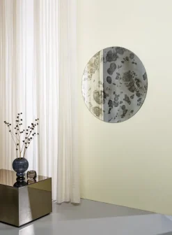 Shade Mirror - Silver Antique Round