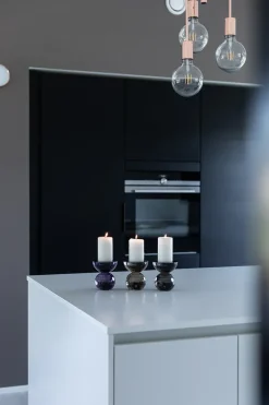 Shadow Square Candle Holder - Black/Purple