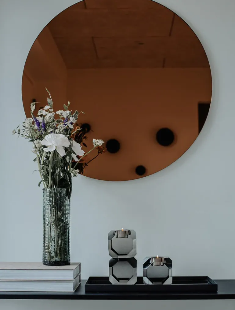 Sky T-Light Candle Holder - Grey Stacked