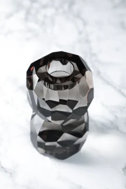 Storm T-Light Candle Holder - Grey Stacked