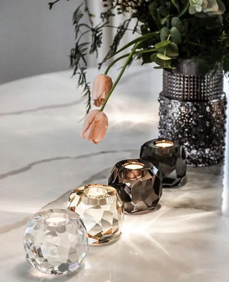 Storm T-Light Candle Holder - Clear Single