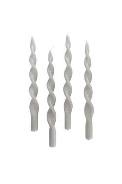 The Curly Candle Collection - Packed with 4 Pieces per box - Thunder Grey Fully Curled