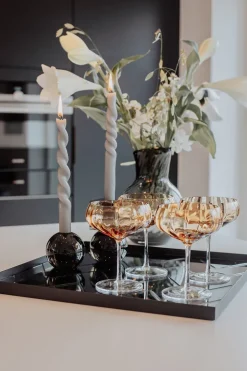 The Curly Candle Collection - Packed with 4 Pieces per box - Thunder Grey Fully Curled