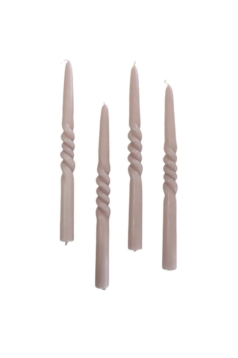 The Curly Candle Collection - Packed with 4 Pieces per box - Blossom Blush Middle Curled