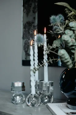 The Curly Candle Collection - Packed with 4 Pieces per box - Mighty Blue Fully Curled