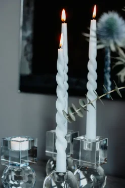 The Curly Candle Collection - Packed with 4 Pieces per box - Mighty Blue Fully Curled