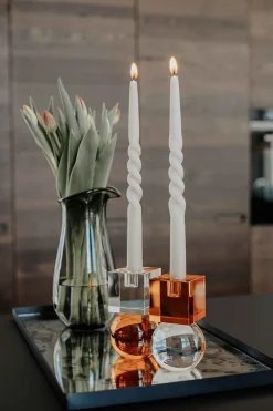 The Curly Candle Collection - Packed with 4 Pieces per box - Thunder Grey Middle Curled