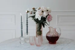 The Glossy Candle Collection - Packed with 4 pieces per box - Steel Grey Middle Curled