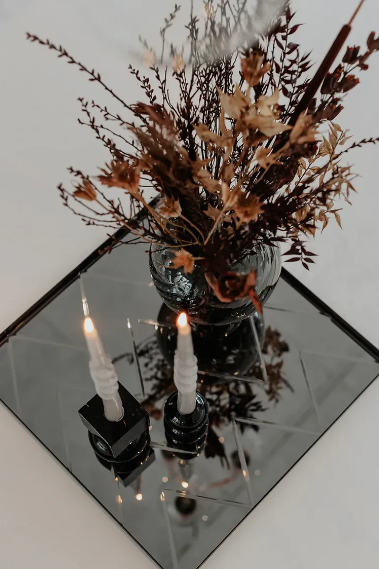 The Glossy Candle Collection - Packed with 4 pieces per box - Thunder Grey Middle Curled