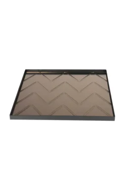 The Herringbone Tray - Bronze Square