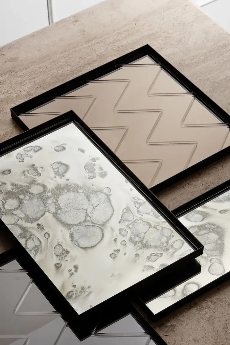 The Herringbone Tray - Bronze Square