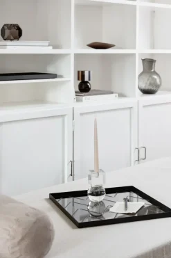 The Herringbone Tray - Grey Square