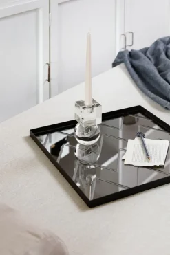 The Herringbone Tray - Grey Square