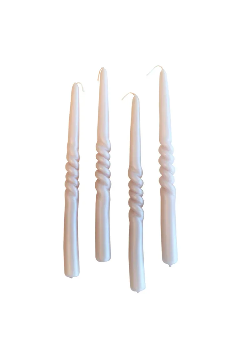The Pearl Candle Collection - Packed with 4 Pieces per box - Bloom Pearl Middle Curled