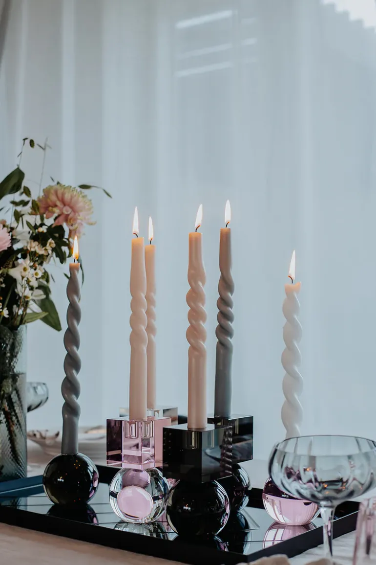 The Pearl Candle Collection - Packed with 4 Pieces per box - Bloom Pearl Middle Curled