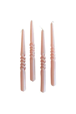 The Pearl Candle Collection - Packed with 4 Pieces per box - Cherry Pearl Middle Curled