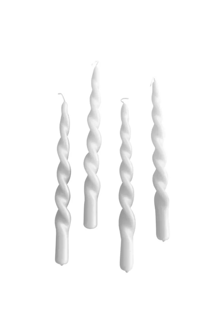 The Pearl Candle Collection - Packed with 4 Pieces per box - White Pearl Fully Curled
