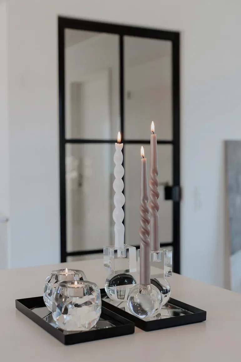 The Pearl Candle Collection - Packed with 4 Pieces per box - White Pearl Fully Curled