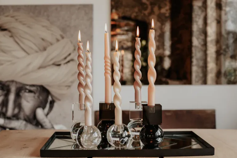 The Pearl Candle Collection - Packed with 4 Pieces per box - Cherry Pearl Fully Curled