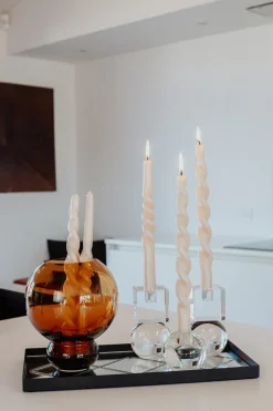 The Pearl Candle Collection - Packed with 4 Pieces per box - Nude Pearl Middle Curled